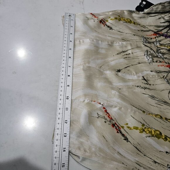 Chicos Silk & Cotton Floral Garden Silk A-Line Skirt Size Small or Chico's 0 - Picture 8 of 8